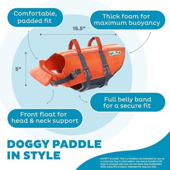 Outward Hound Granby Splash Orange Dog Life Jacket, Medium NWOT - Picture 8 of 10